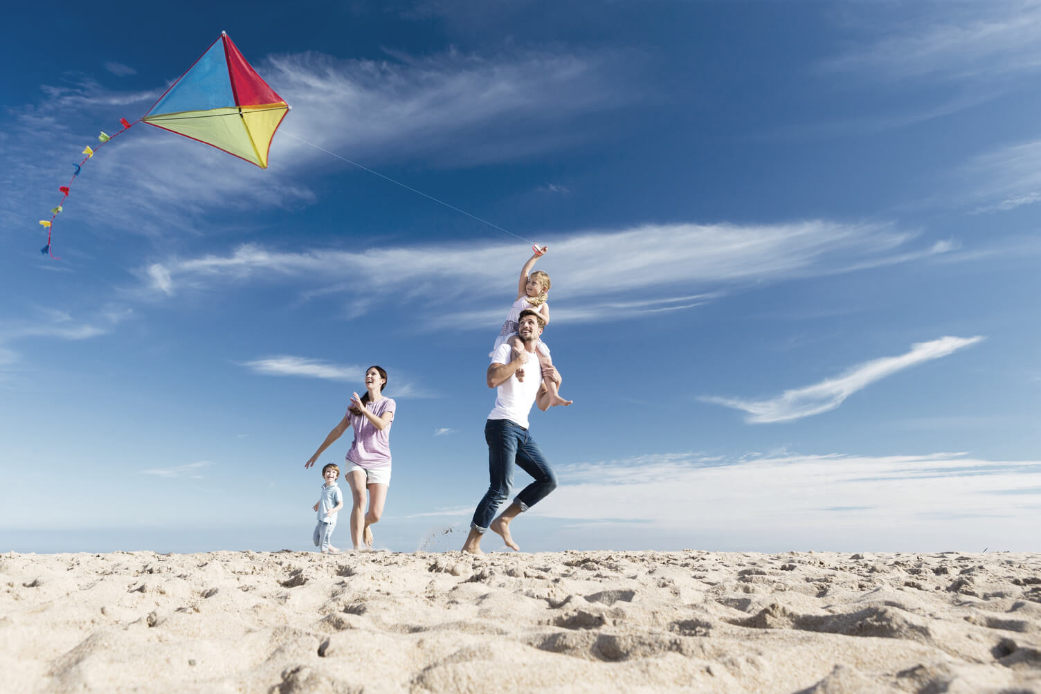 Family on the beach