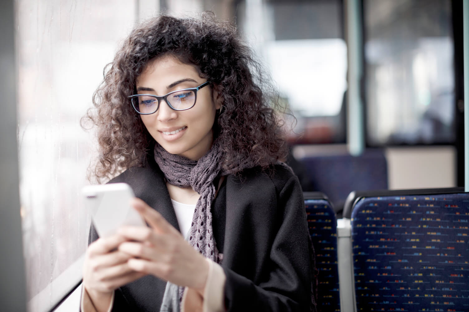 lady on bus