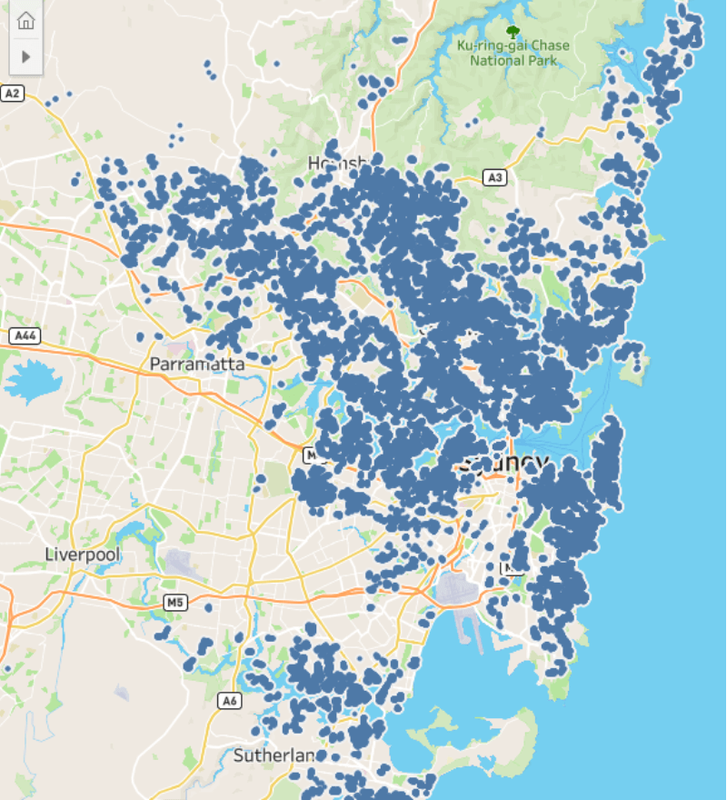 Executive Living Sydney Map