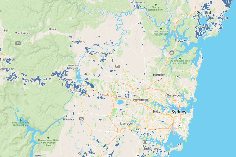 Comfortable Comfort - NSW map